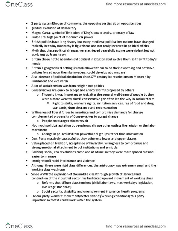 CPO 2001 Chapter Notes - Chapter 1-3: Autocracy, Class Stratification, Radical Change thumbnail