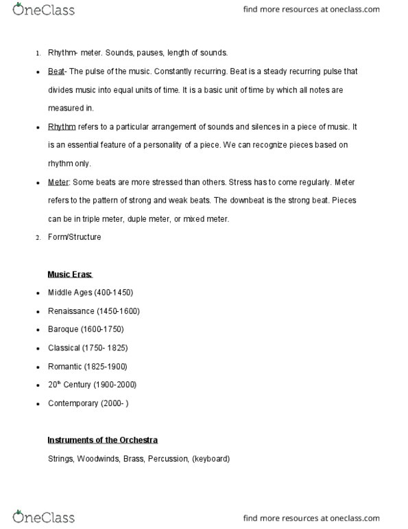 MUSIC-UA 100 Lecture Notes - Lecture 12: Duple And Quadruple Metre, Time Signature, Woodwind Instrument thumbnail