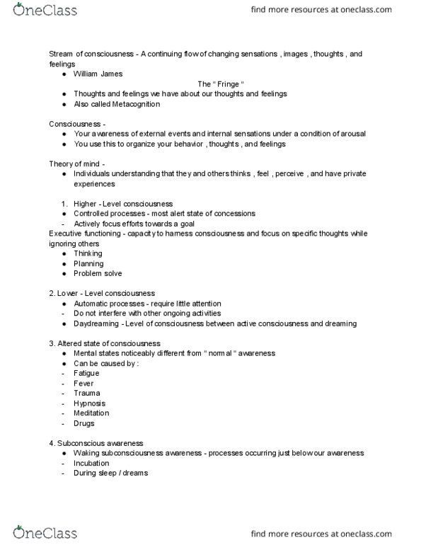 PSYC 1010 Lecture Notes - Lecture 4: Suprachiasmatic Nucleus, Pineal Gland, Delta Wave thumbnail