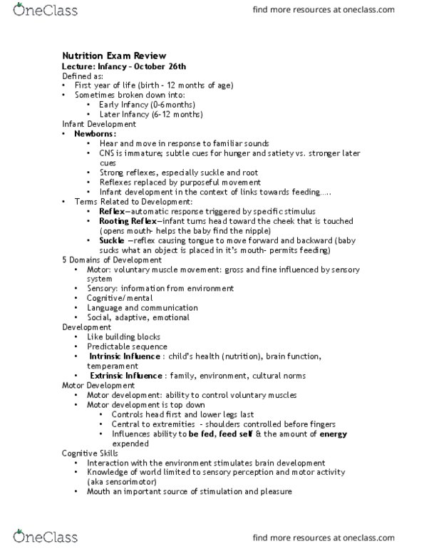 NUTR 2050 Lecture Notes - Lecture 1: Iron-Deficiency Anemia, Low Birth Weight, Breast Milk thumbnail