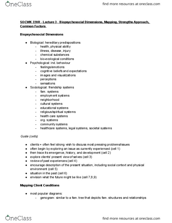 SOCWK220R Lecture Notes - Lecture 3: Genogram, Intercultural Competence thumbnail