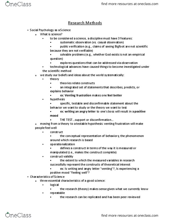 PY 372 Lecture Notes - Lecture 1: Construct Validity, Naturalistic Observation, Electrodermal Activity thumbnail