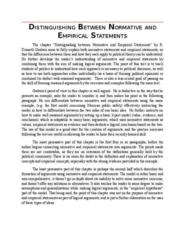 POLS 110 Lecture : Distinguishing Between Normative and Empirical Statements.docx thumbnail