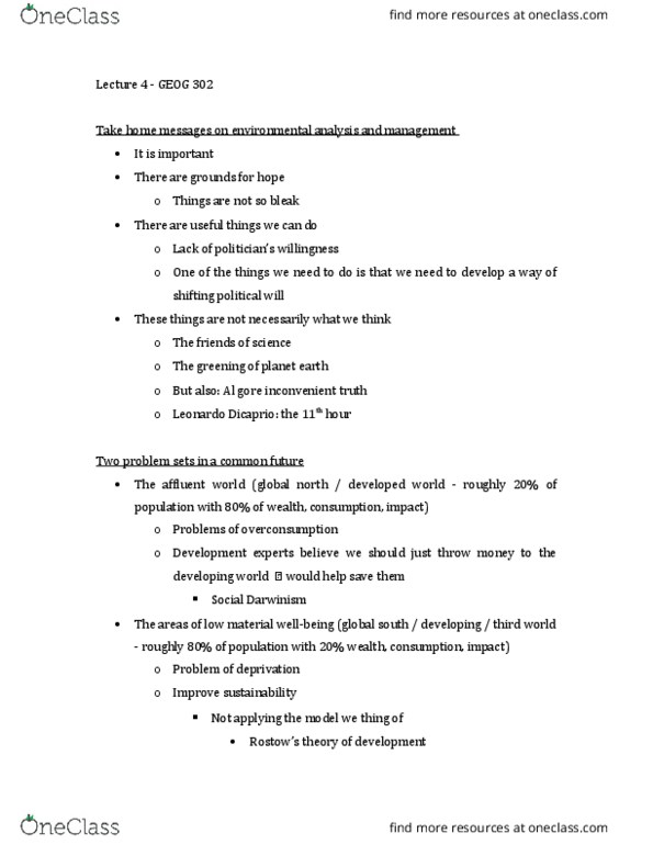 GEOG 302 Lecture Notes - Lecture 4: Ebola Virus Disease, Social Darwinism, Iphone 7 thumbnail