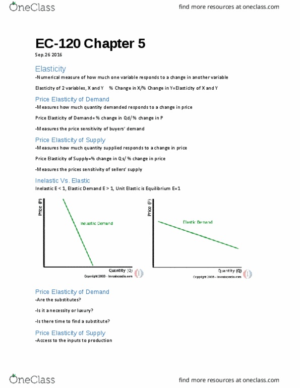 EC120 Chapter Notes - Chapter 5: Demand Curve thumbnail