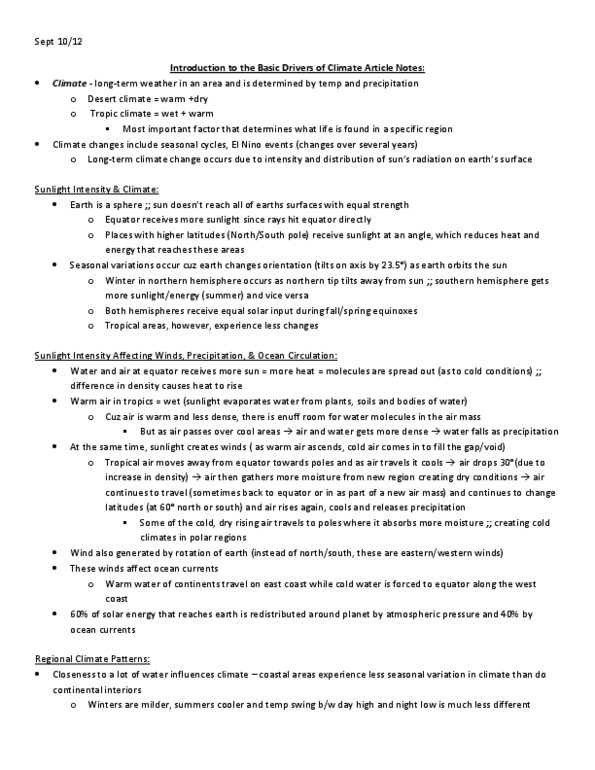 BIO120H1 Lecture Notes - Ocean Current, Microclimate, Rodent thumbnail