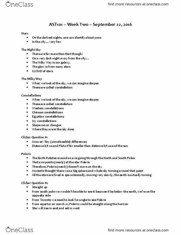 AST101H1 Lecture Notes - Lecture 4: Northern Hemisphere thumbnail