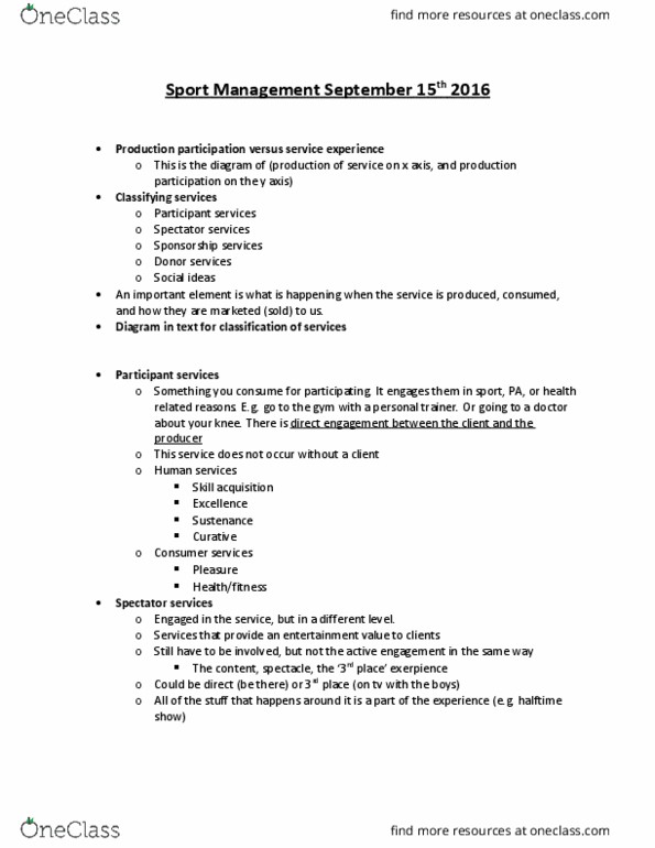 Kinesiology 2298A/B Lecture Notes - Lecture 3: Under Armour, Participaction, Professional Sports thumbnail