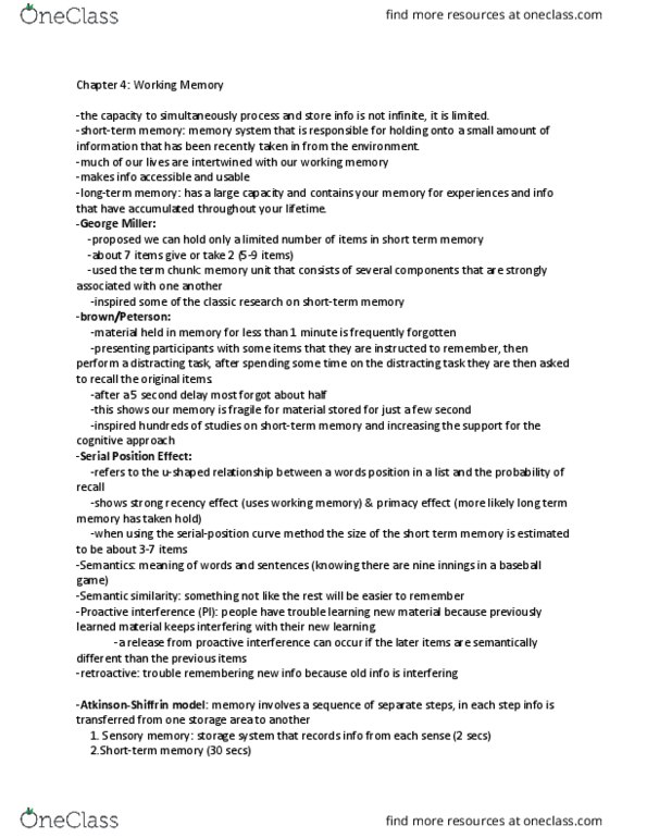 PSY-B - Psychology PSY-B 340 Lecture Notes - Lecture 3: Sketchpad, Frontal Lobe, Temporal Lobe thumbnail