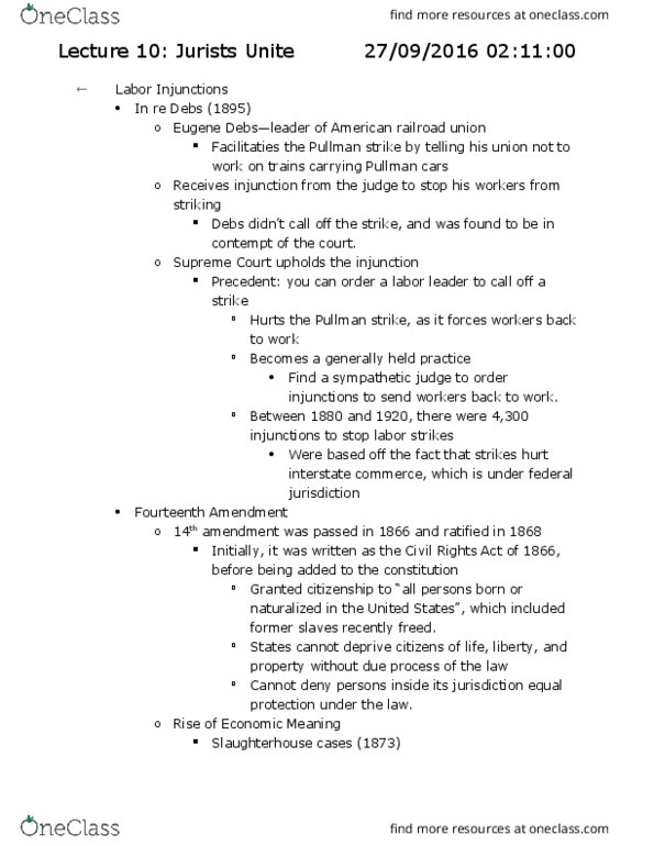 HISTORY 124A Lecture Notes - Lecture 10: Medical Statistics, Brandeis Brief, United States Attorney General thumbnail