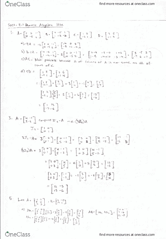 MATH 3260 Chapter 2.1: Sect. 2.1 Matrix Algebra Problems Worked Out thumbnail