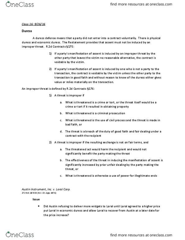 LAW 600A Lecture Notes - Lecture 16: Federal Reporter, Appellate Court, Paragraph 175 thumbnail
