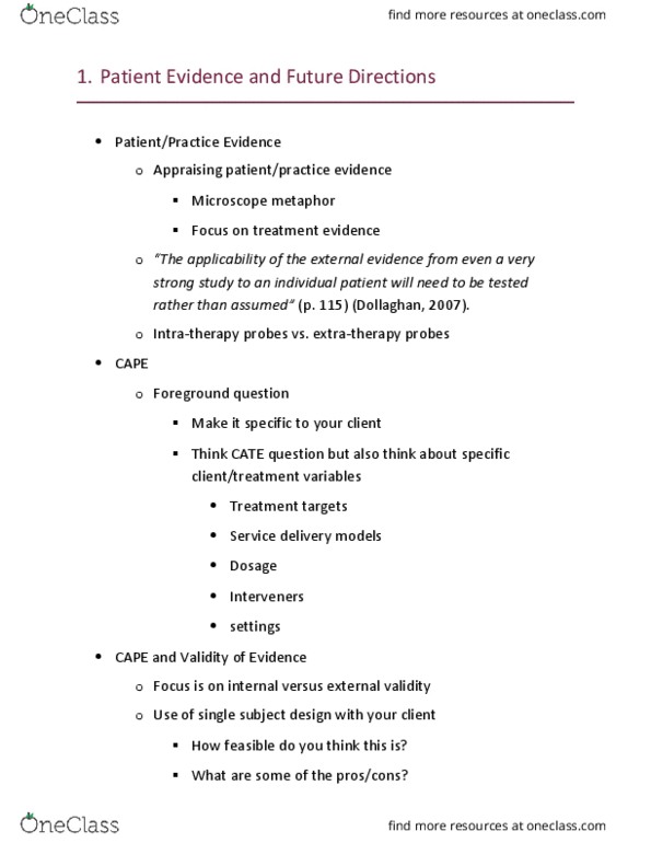 ASLS 615 Lecture Notes - Lecture 9: Therapeutic Relationship thumbnail