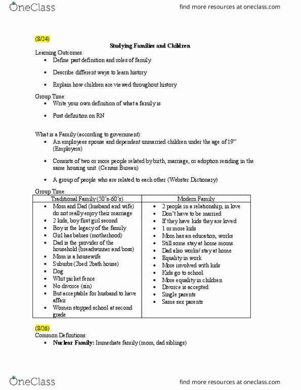 FCS 112 Lecture Notes - Lecture 1: Puritans, Eskimo Kinship, Lewis H. Morgan thumbnail