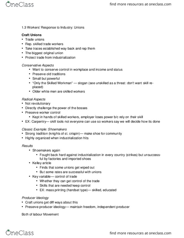 LABRST 1A03 Lecture Notes - Lecture 5: Carpentry, Crispin And Crispinian thumbnail