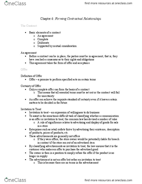 Management and Organizational Studies 2275A/B Chapter Notes - Chapter 6: Rebuttable Presumption, Formal Language, Fax thumbnail