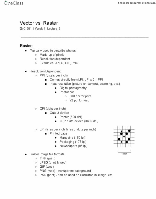 GRC 201 Lecture Notes - Lecture 2: Subtractive Color, Cyan, Additive Color thumbnail