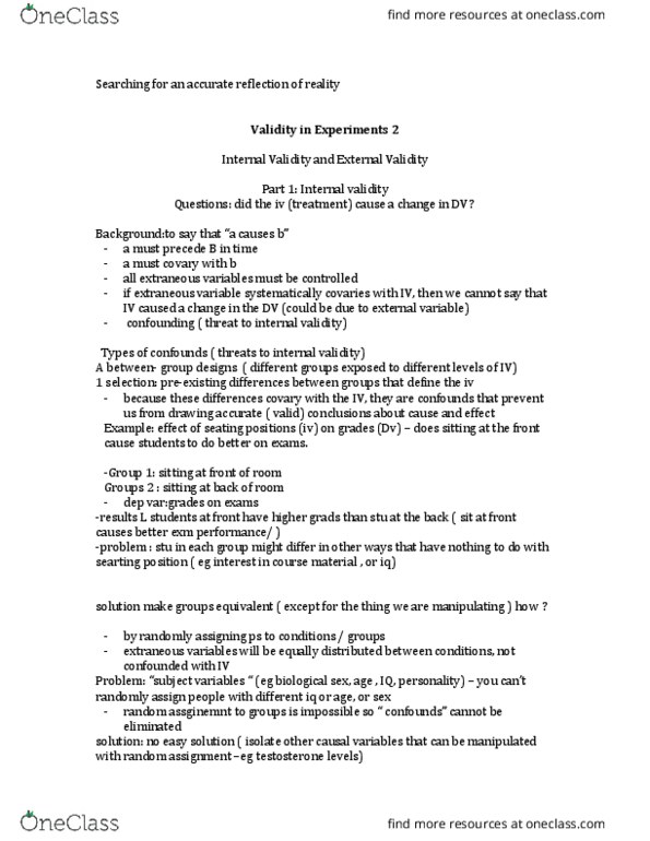 Psychology 2800E Lecture Notes - Lecture 17: Sports Illustrated, Observational Error, Repeated Measures Design thumbnail