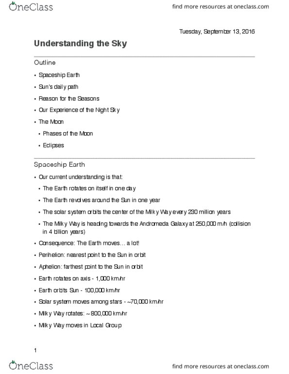 01:750:109 Lecture Notes - Lecture 3: Local Group, Solar System, Angular Distance thumbnail