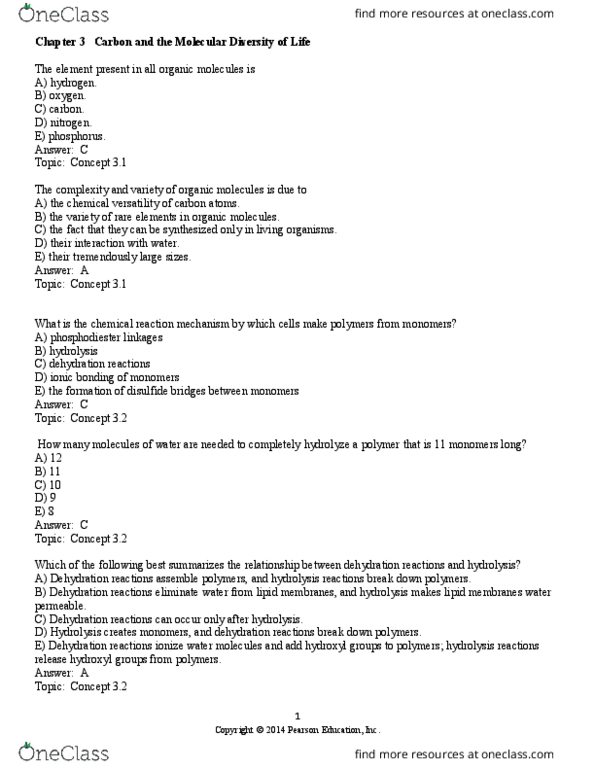 LIFE 120 Lecture Notes - Lecture 7: Uracil, Keratin, Ketone thumbnail