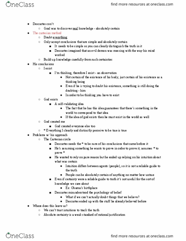 SOC SCI H1G Lecture Notes - Lecture 2: Foundationalism, Scientific Revolution, Empirical Evidence thumbnail