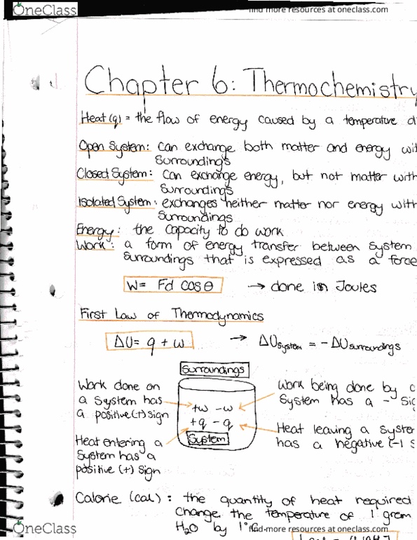 CH110 Chapter 6: CH 110 - Thermochemistry Summary thumbnail