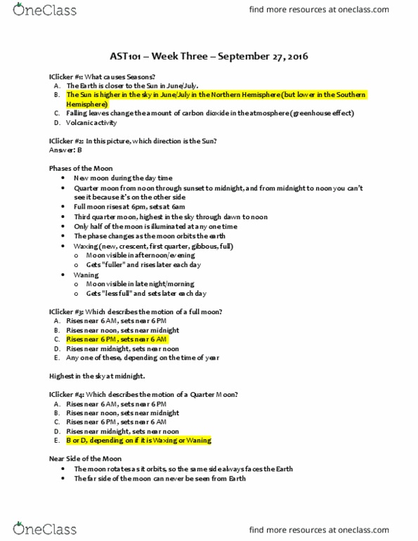 AST101H1 Lecture Notes - Lecture 5: Lunar Phase, Ecliptic, New Moon thumbnail