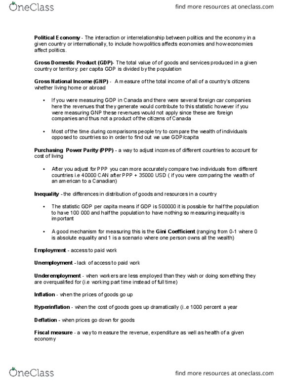 POLS 242 Chapter Notes - Chapter 4: Unemployment Benefits, Neoliberalism, Invisible Hand thumbnail