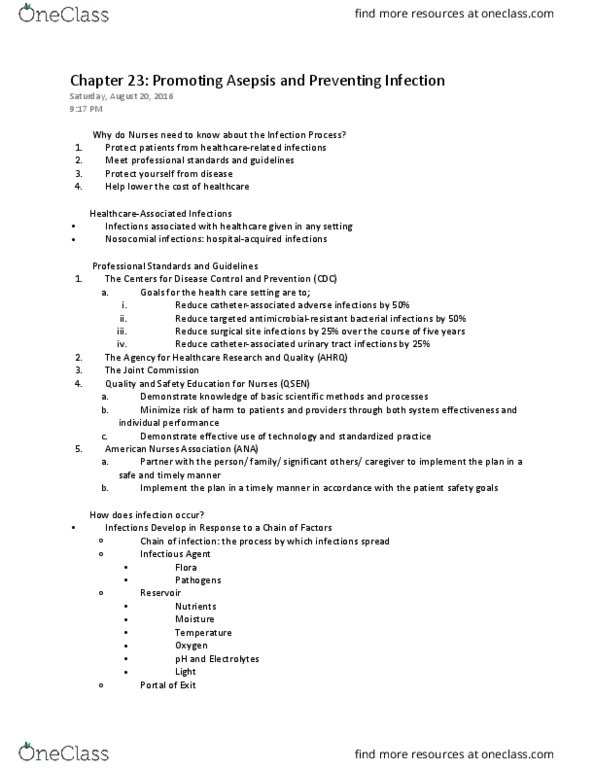 NURS 3400 Chapter Notes - Chapter 23: Bioterrorism, Genitourinary System, Immune System thumbnail