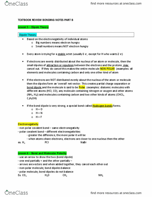 CHEM 0115 Chapter Notes - Chapter 5-7: Van Der Waals Force, Lone Pair, Sulfur thumbnail