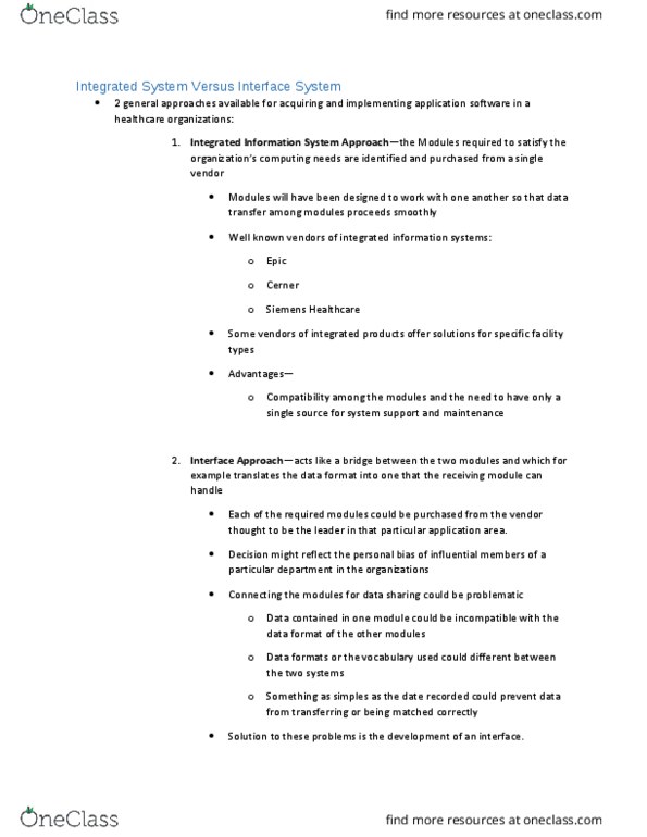 HSA 4191 Chapter Notes - Chapter 3: National Information Standards Organization, Siemens Healthineers, Cerner thumbnail