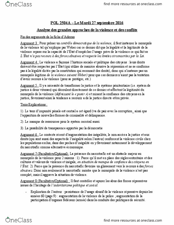 POL 2504 Lecture Notes - Lecture 4: Prise De Parole, Le Droit, State Agency For National Security thumbnail