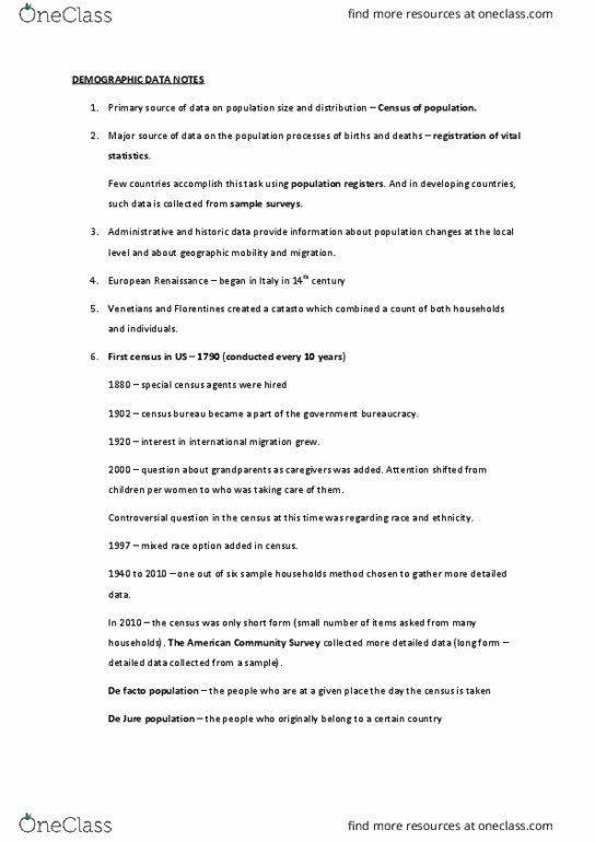 SOC 023 Chapter Notes - Chapter 4: National Health Interview Survey, Mexican Revolution, Sub-Saharan Africa thumbnail