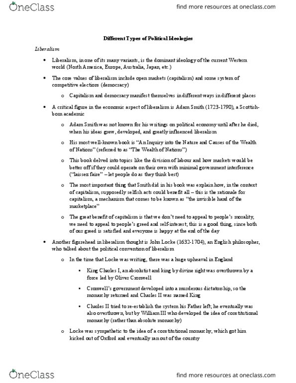 POLS 1150 Lecture Notes - Lecture 3: George Bernard Shaw, Progressive Tax, Vanguardism thumbnail