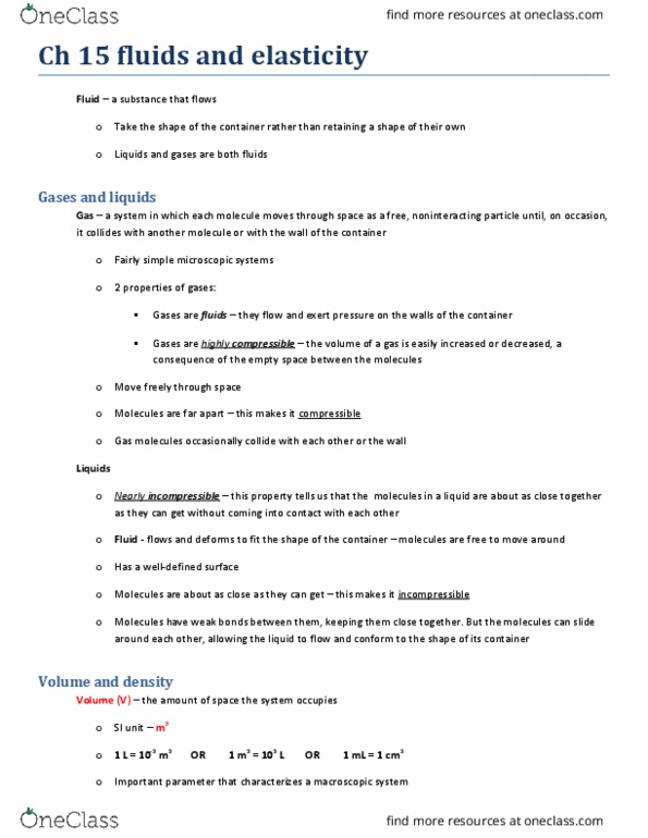 PHYA11H3 Chapter Notes - Chapter 15: Atmospheric Pressure, Pressure Measurement, Hydrostatics thumbnail