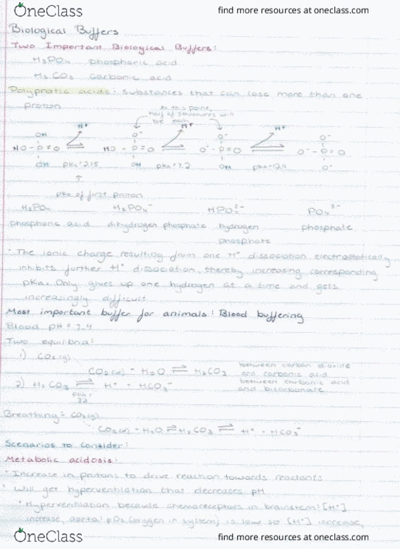 ABI 102 Lecture Notes - Lecture 5: Metabolic Alkalosis, Metabolic Acidosis thumbnail