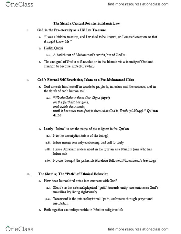 PO 101 Lecture Notes - Lecture 12: Hadith, Ritual Purification, Sufism thumbnail