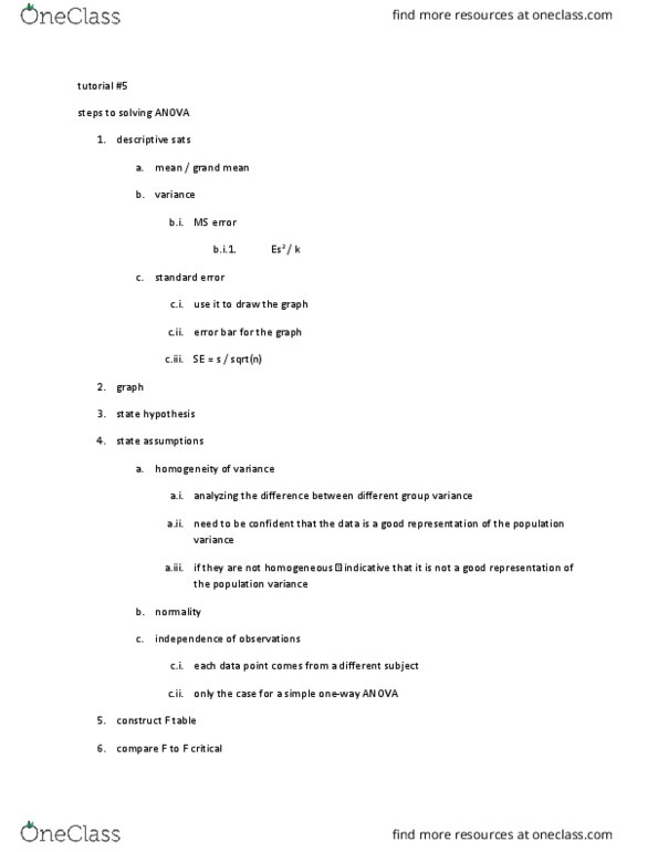 PSYC08H3 Lecture Notes - Lecture 4: Error Bar, Parametric Statistics thumbnail