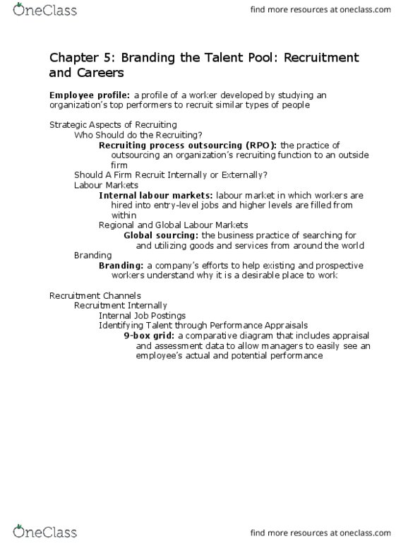 MGHB12H3 Lecture Notes - Lecture 4: Applicant Tracking System, Global Sourcing, Fasttrack thumbnail