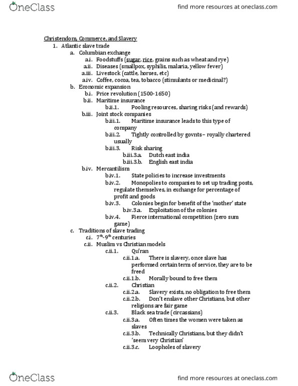 HIST1001 Lecture Notes - Lecture 6: Encomienda, Juan Ginés De Sepúlveda, Print Culture thumbnail