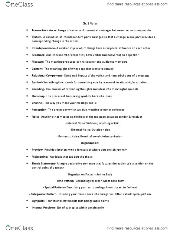 SPC 1608H Lecture Notes - Lecture 1: Communication Apprehension, Learned Helplessness, Extraversion And Introversion thumbnail