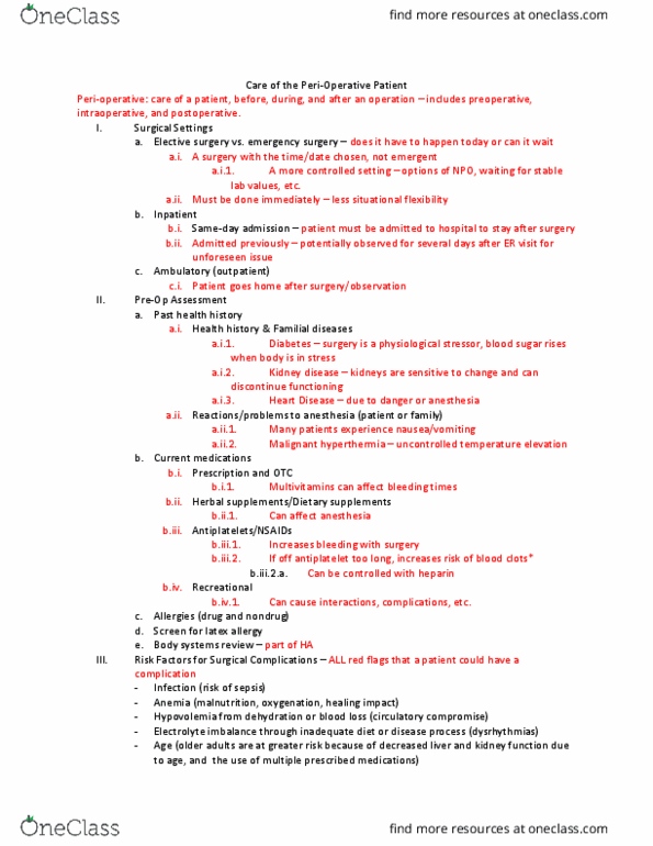 NURS 371 Lecture Notes - Lecture 1: Latex Allergy, Malignant Hyperthermia, Tricyclic Antidepressant thumbnail