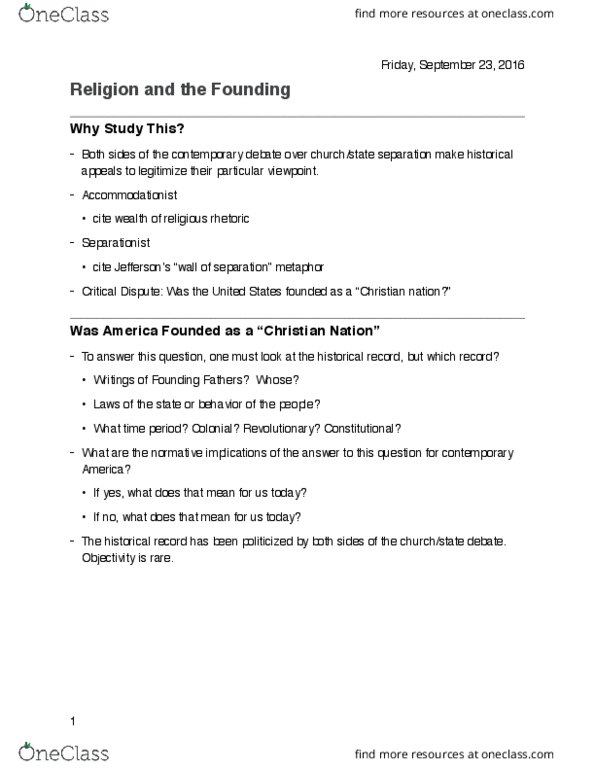 PS 202 Lecture Notes - Lecture 2: Republicanism In The United States, Pope Gregory Vii, Northwest Ordinance thumbnail