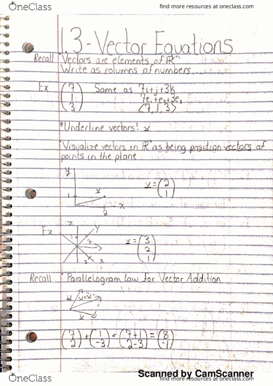 MATH 3A Lecture 3: Vector Equations thumbnail