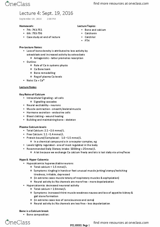 PSL300H1 Lecture Notes - Lecture 4: Bone Remodeling, Bone Resorption, Tight Junction thumbnail