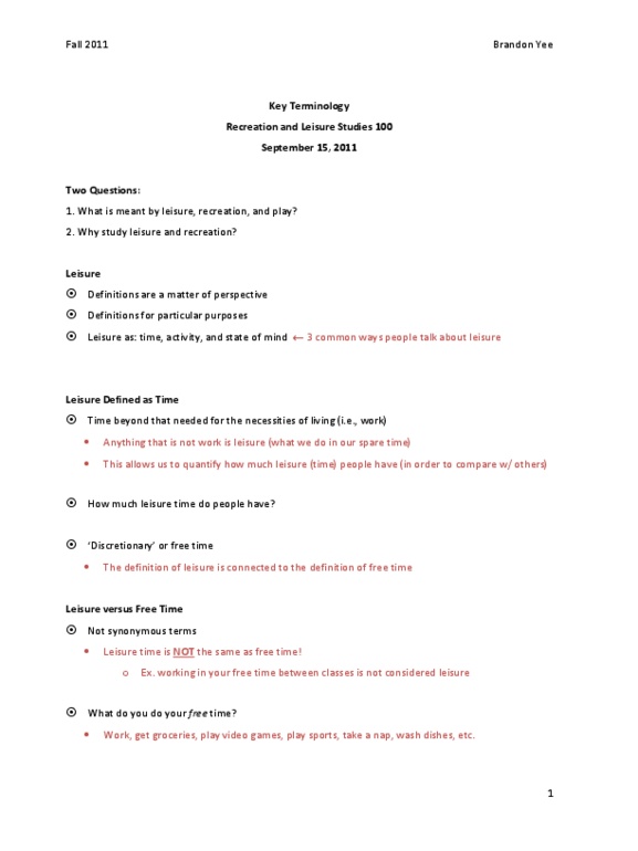 REC100 Lecture : Lecture 1 - Key Terminology Complete Notes thumbnail