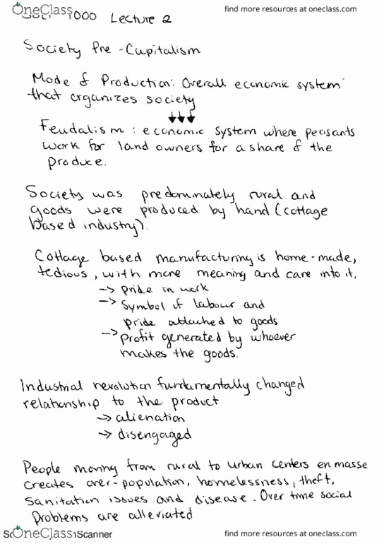 SOCI 1000 Lecture 2: Society Pre-Capitalism & The Three Levels of Analysis thumbnail