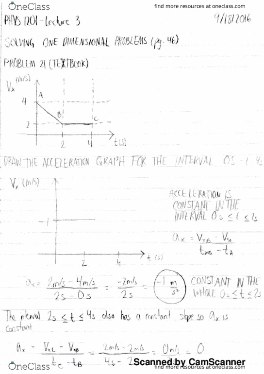 PHYS 1201 Lecture 3: Solving One Dimensional Problems thumbnail