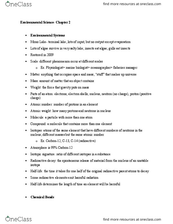 EVR 1001 Lecture Notes - Lecture 3: Phospholipid, Radiant Energy, Surface Tension thumbnail