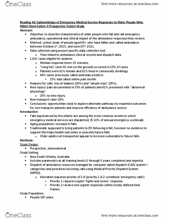 Health Sciences 4711A/B Chapter Notes - Chapter 2: Cohort Study, Standard Deviation, Interquartile Range thumbnail